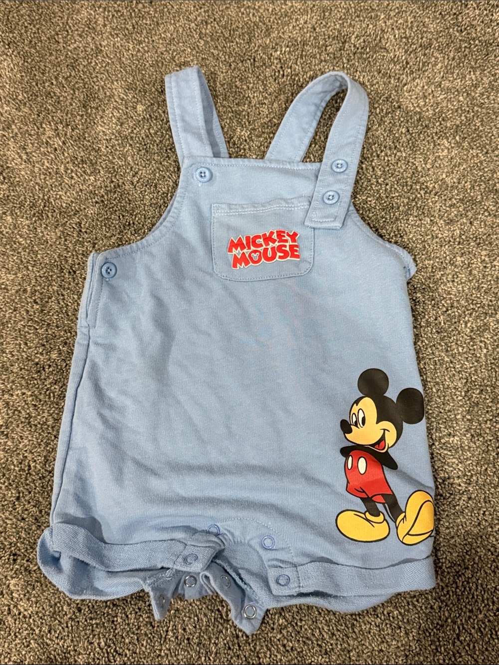 Disney Light Blue Mickey Mouse Overalls